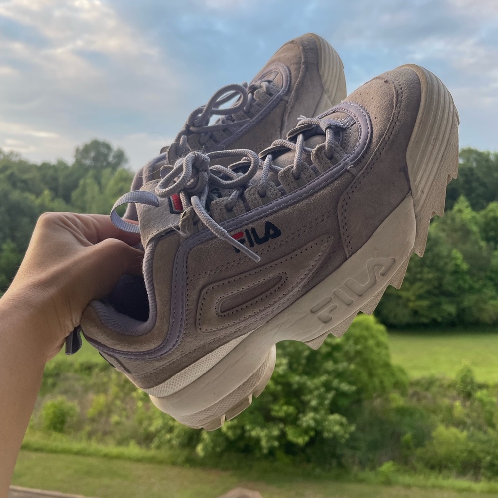 FILA - lavender velvet tennis shoes